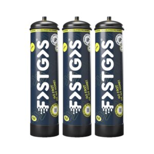 3 x FastGas Flavorless Nitrous Oxide Cylinder 670 grams